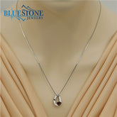 Sterling Silver Created Ruby Pendant with 18" Chain